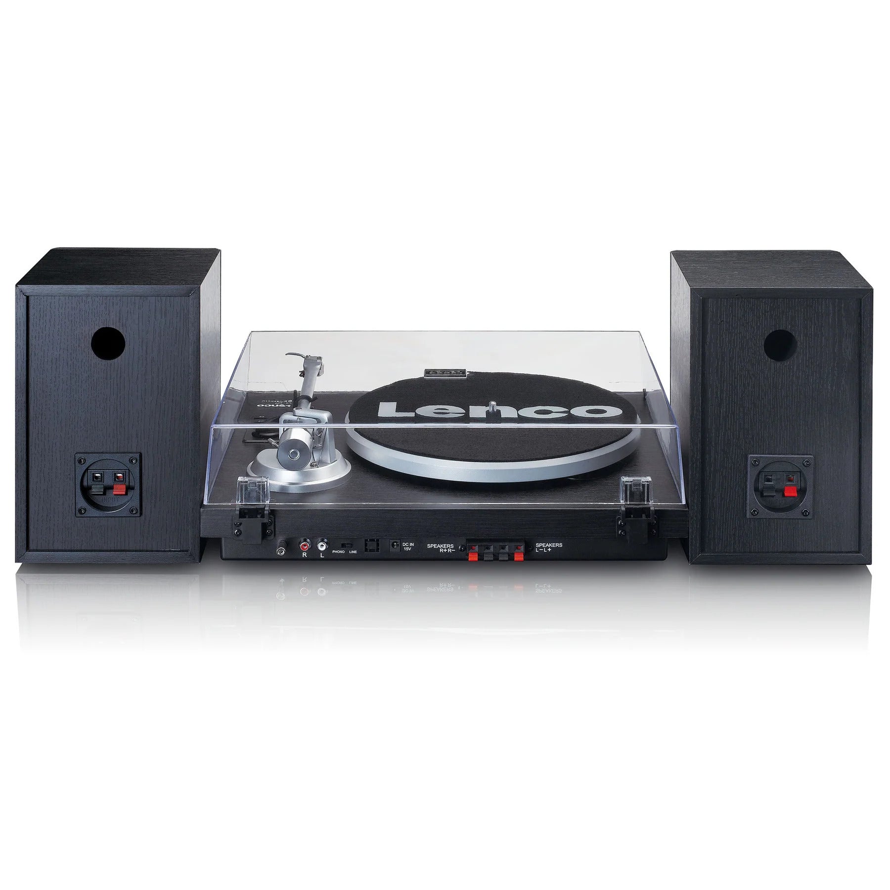 Lenco LS-500 Turntable Music System with Two 30W External Speakers