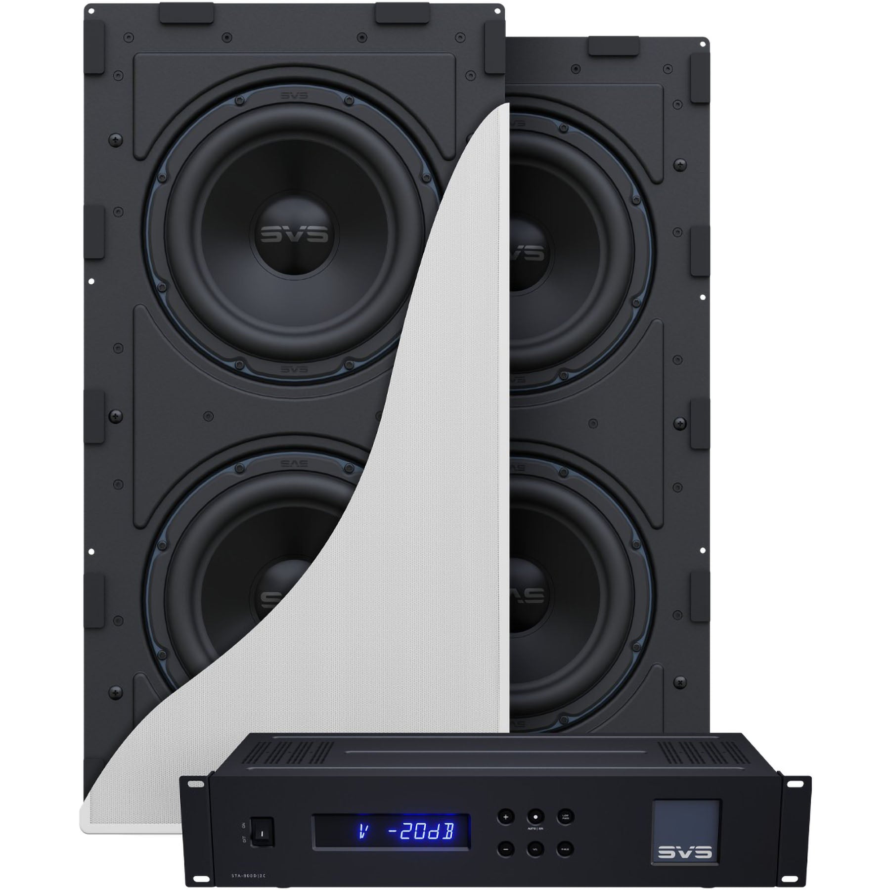 SVS 3000 In-Wall Subwoofer System (including rack-mount STA-800D2)