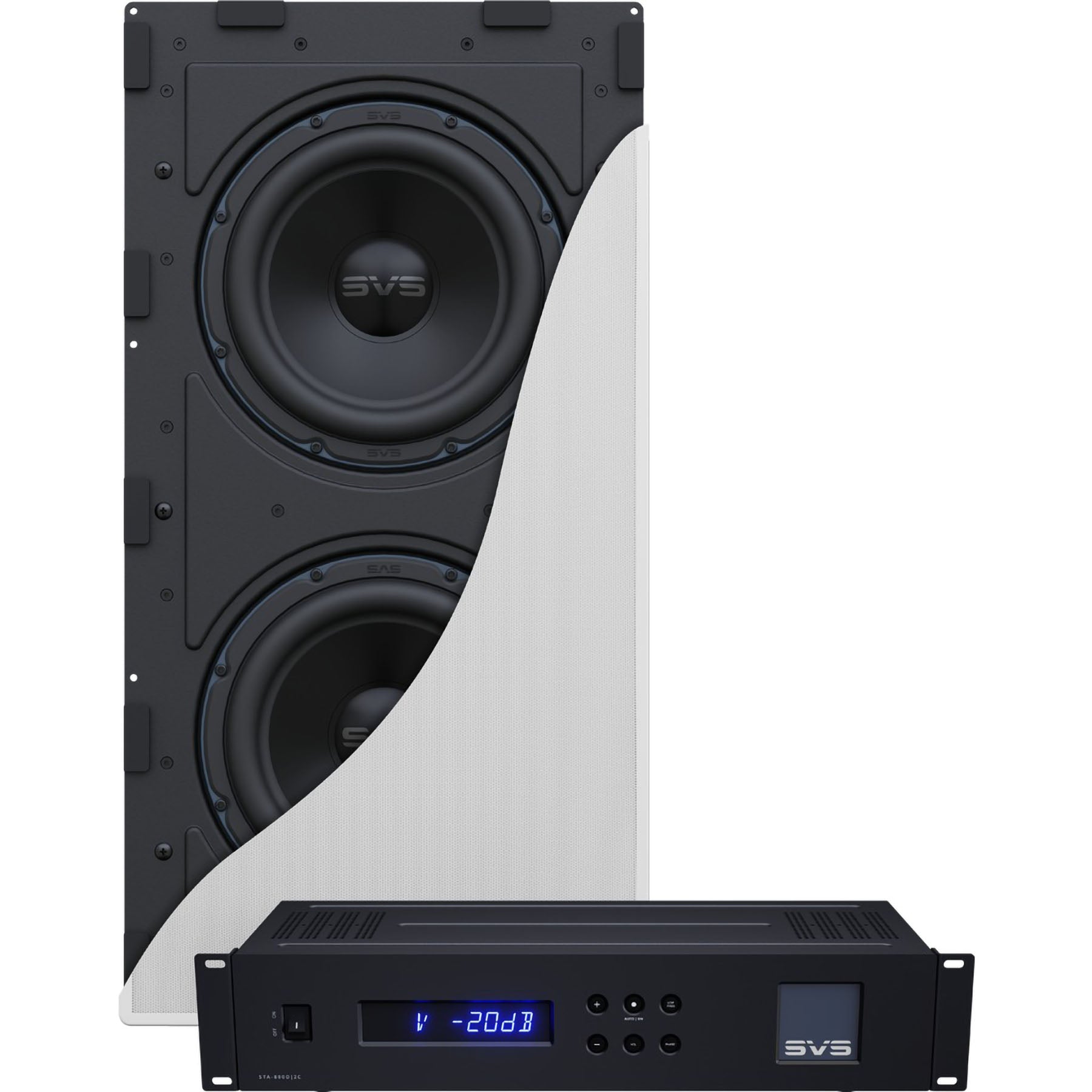 SVS 3000 In-Wall Subwoofer System (including rack-mount STA-800D2)