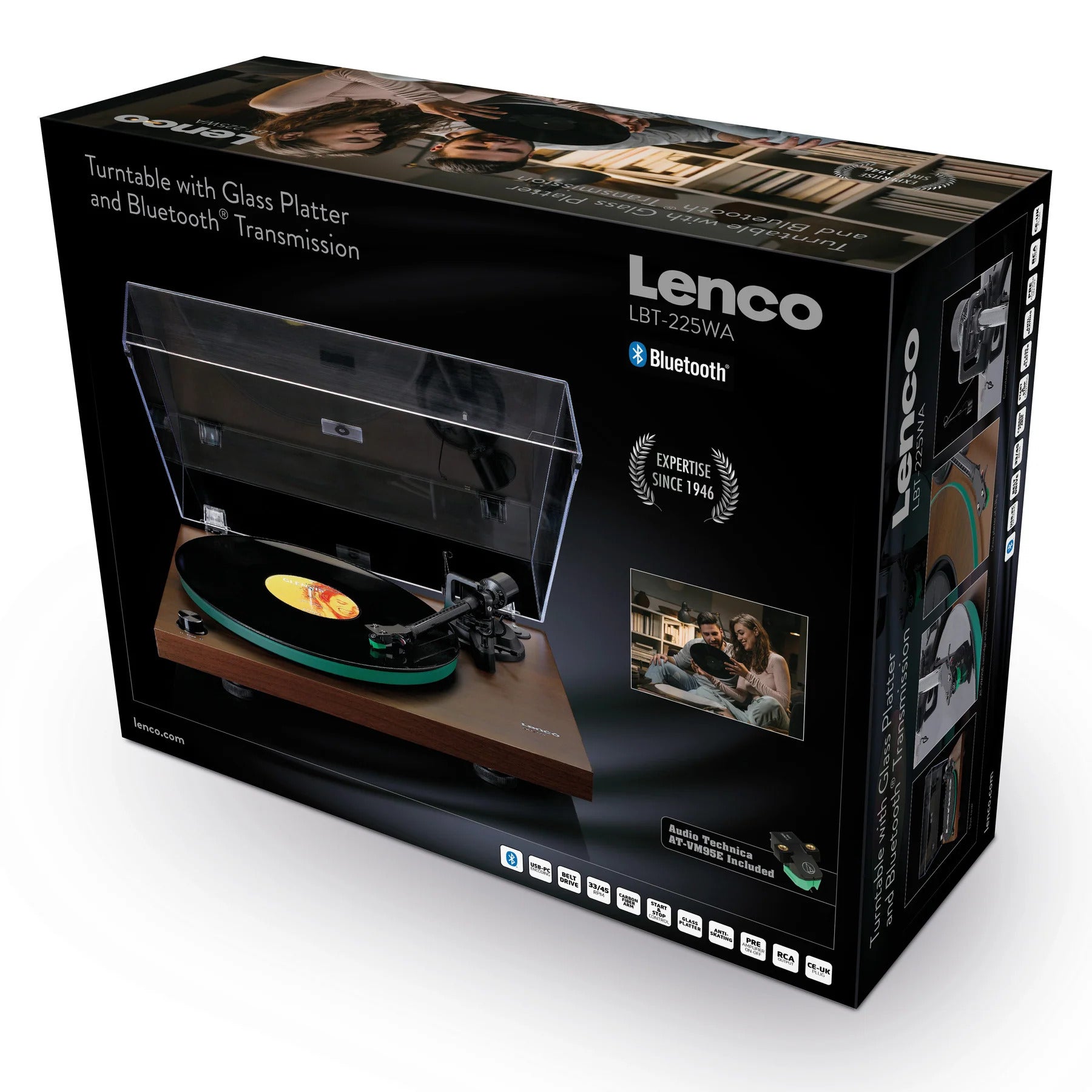 Lenco LBT-225WA Record Player with Bluetooth® Transmission
