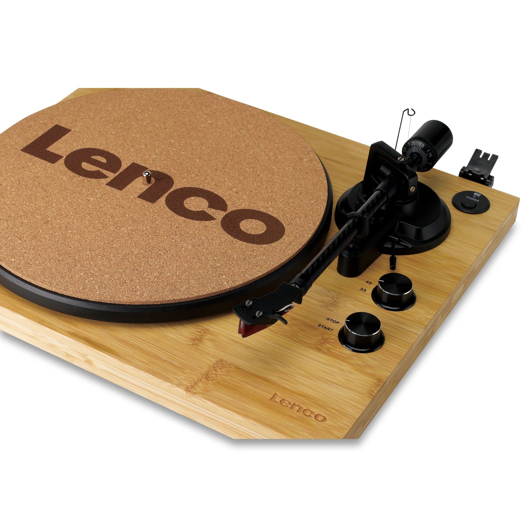 Lenco LBT-335BA Bamboo Turntable with Bluetooth Transmission