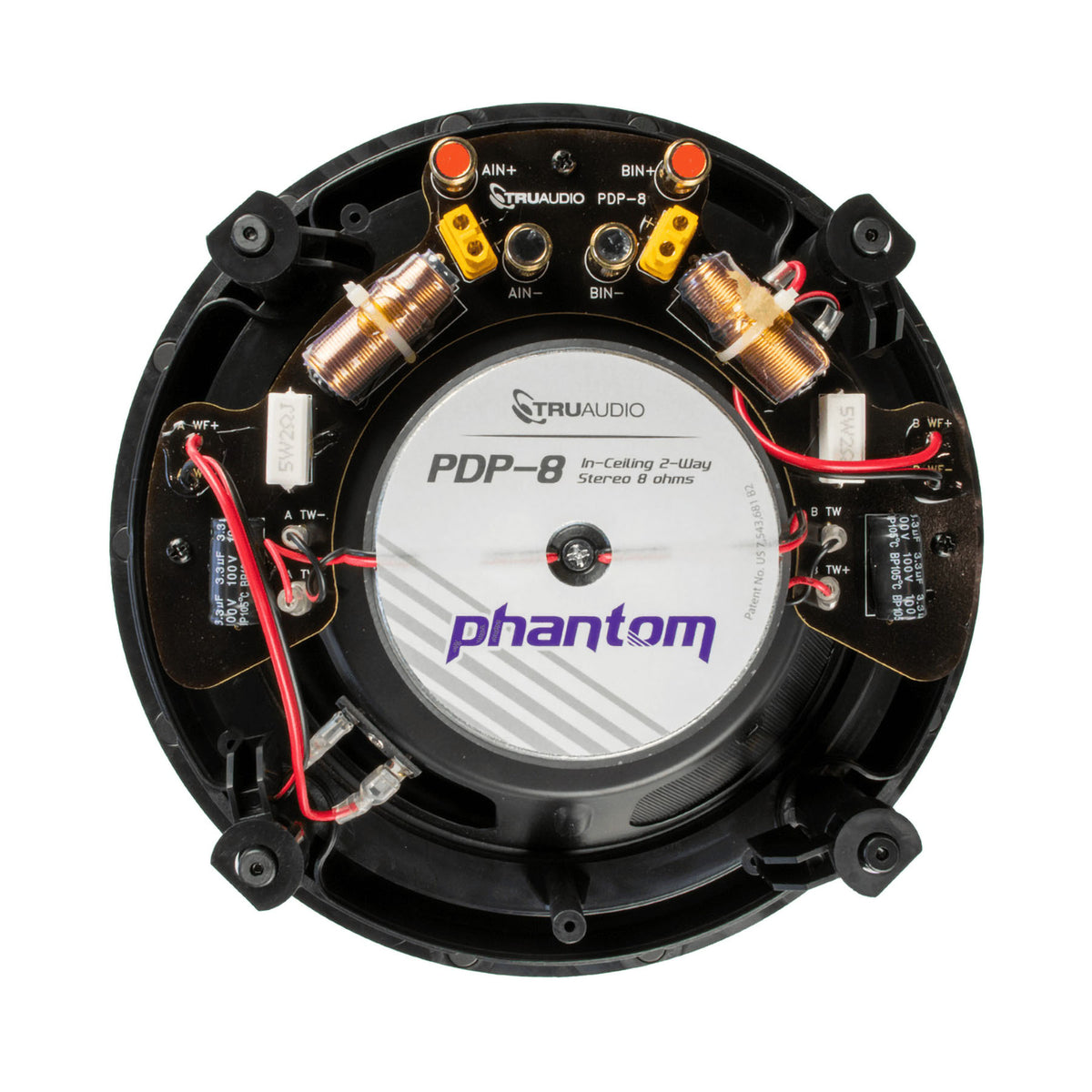 TruAudio PDP-8 Phantom Series 8" Dual voice Coil In-Ceiling Frameless Speaker