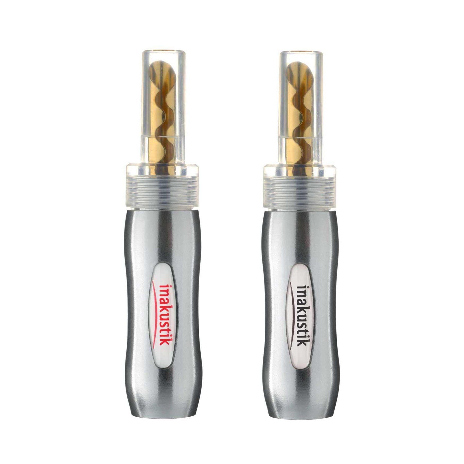 Inakustik Excellence 4mm BFA Banana Plug 24K Gold Metal Barrel Barrel (set of 4)