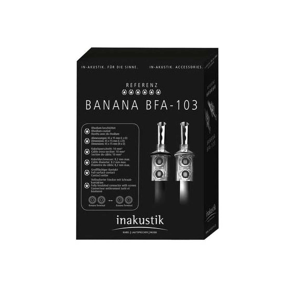 Inakustik Reference BFA‐103 Rhodium Banana Plug (each)