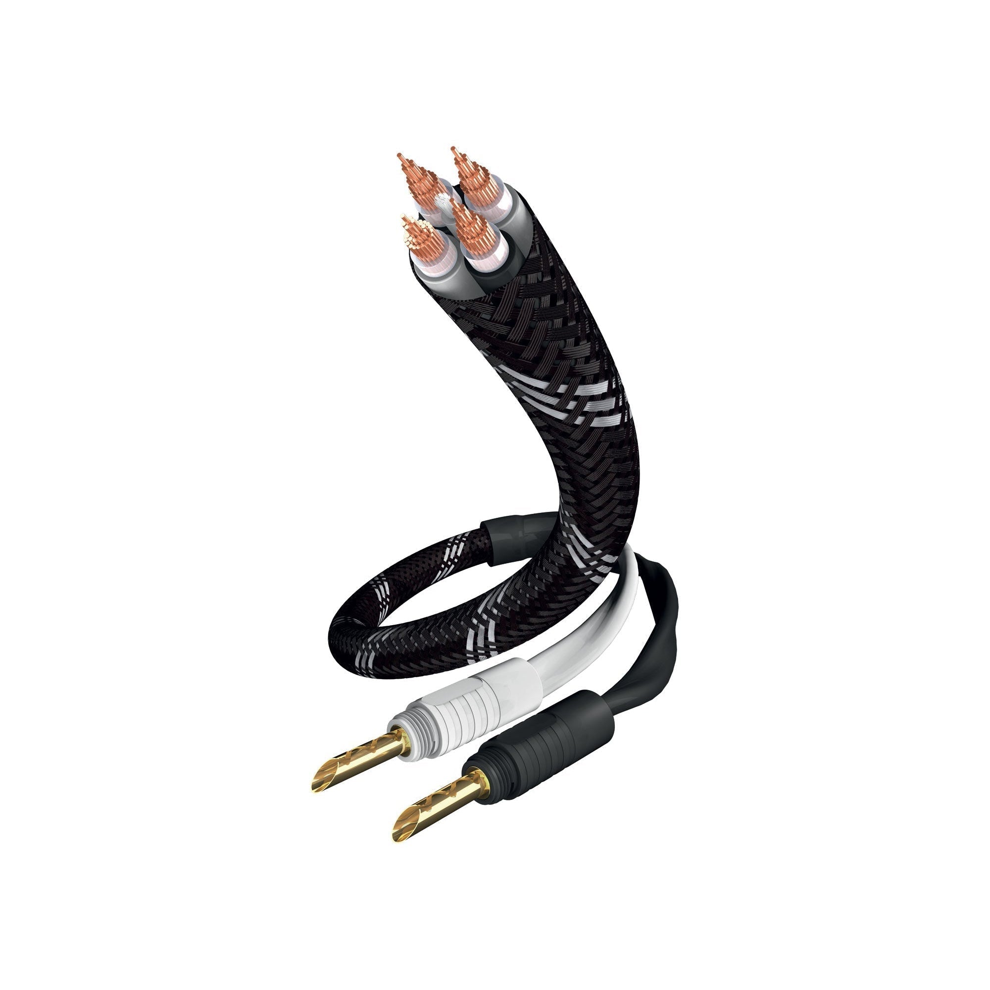 Inakustik Reference LS-1002 Speaker Cable Black & White Braid (50m Reel)