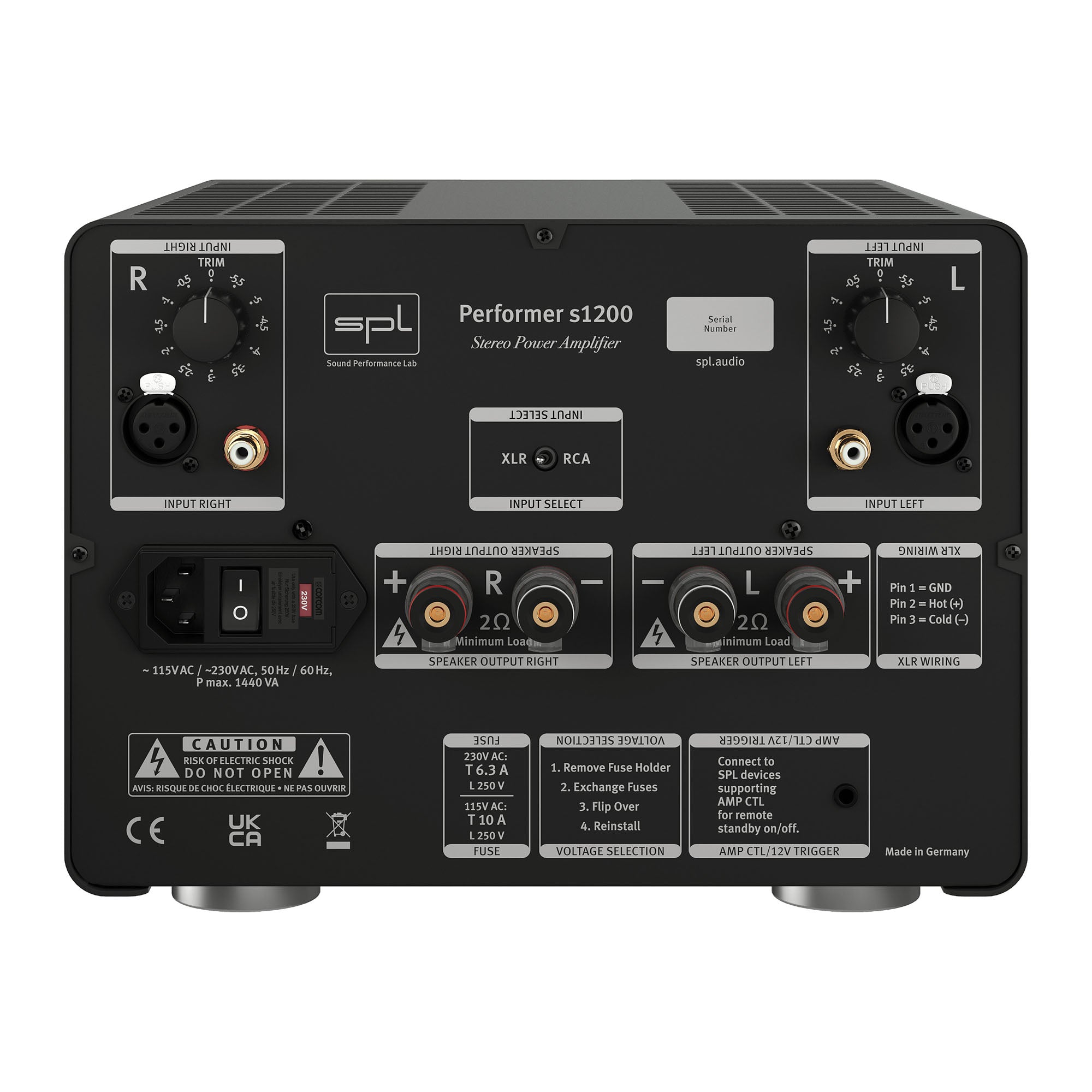 SPL Performer s1200 Stereo High Power Amplifier