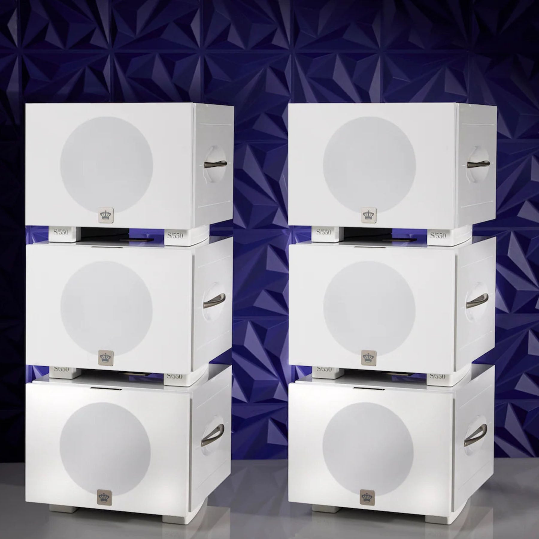 REL Acoustics S/550 Closed Box Front-firing Active Driver, Down-Firing Passive Subwoofer