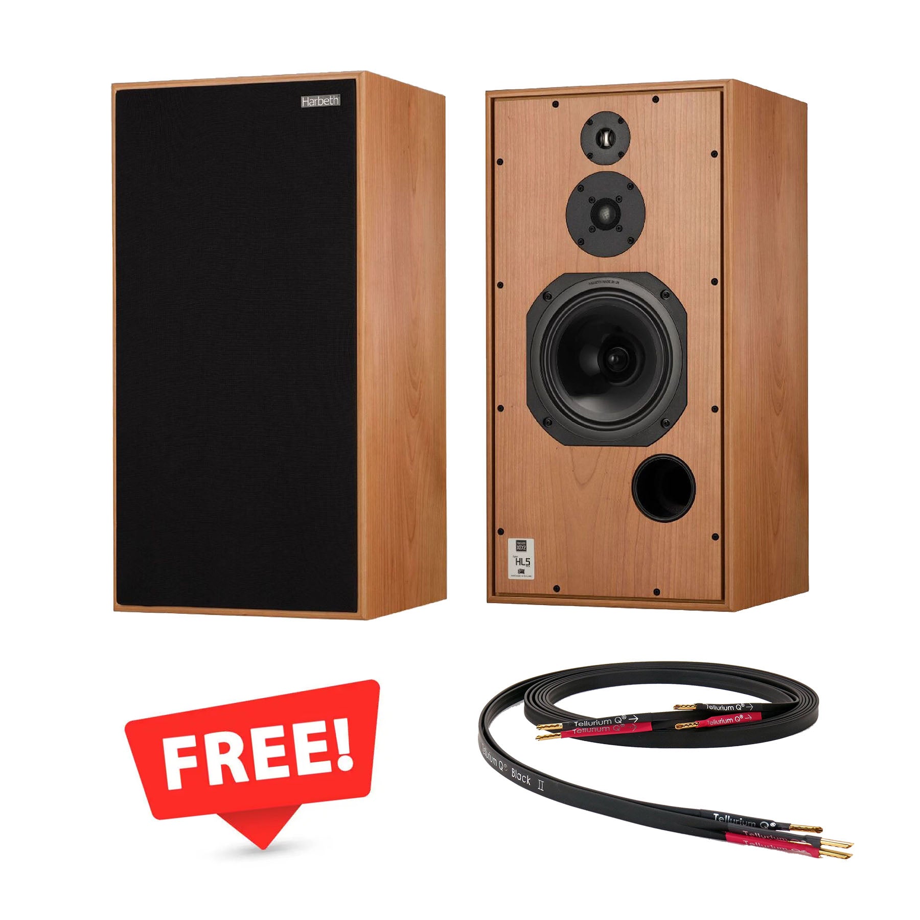 Harbeth SHL5+ XD2 Stand-mounted Speaker (pair) Free TQ Black II Spea