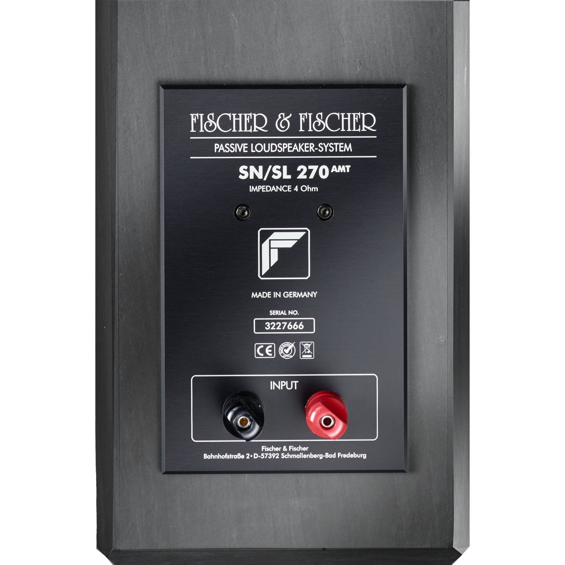 Fischer & Fischer SN270AMT 2-Way Bi-Wired Passive Floorstanding Loudspeaker (pair)