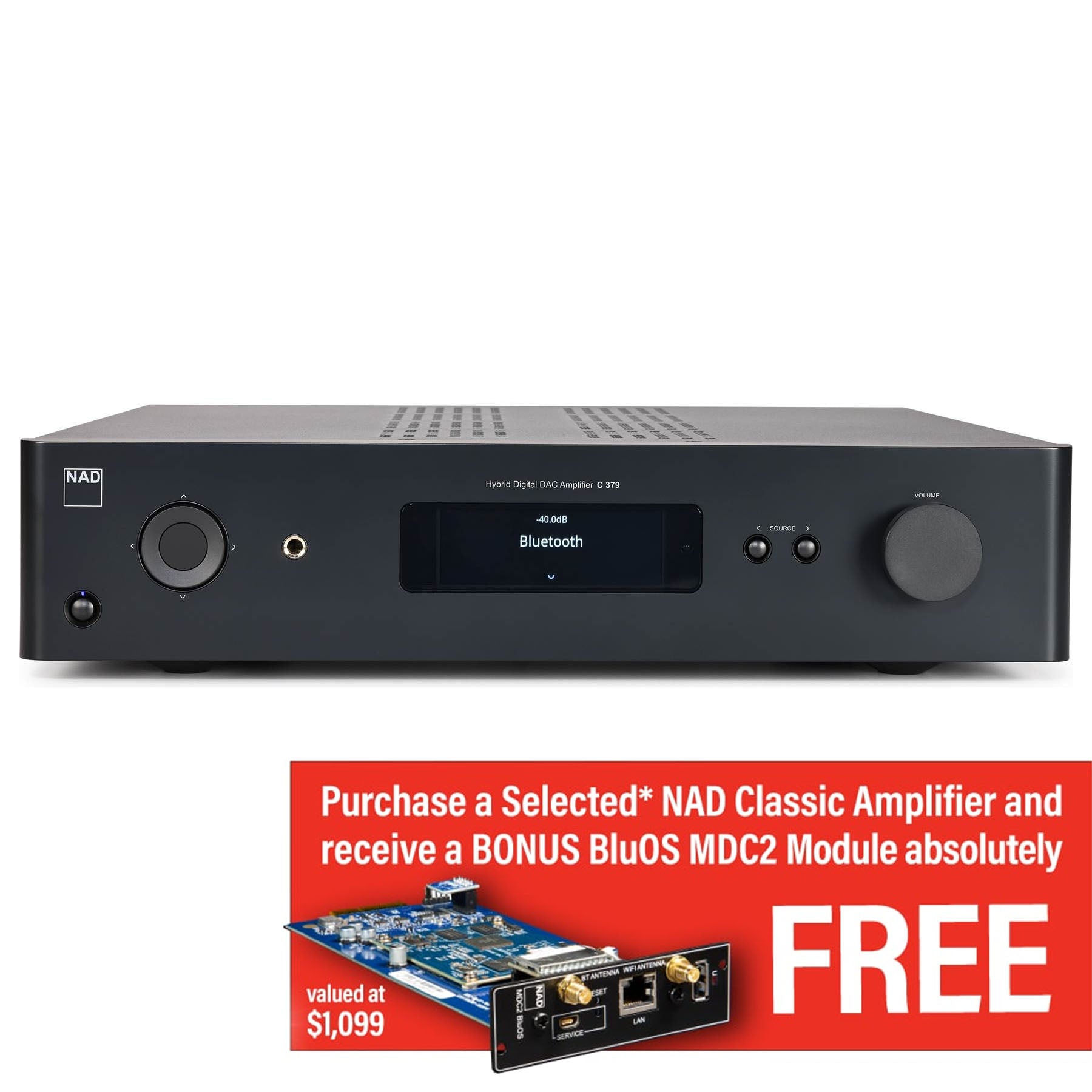NAD C379 Integrated Hybrid Digital™ DAC Amplifier