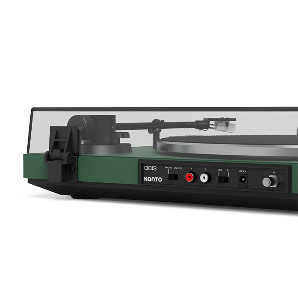 Kanto OBI3 Turntable with Bluetooth 5.3, Preamp, and Pitch Control - Matte Green