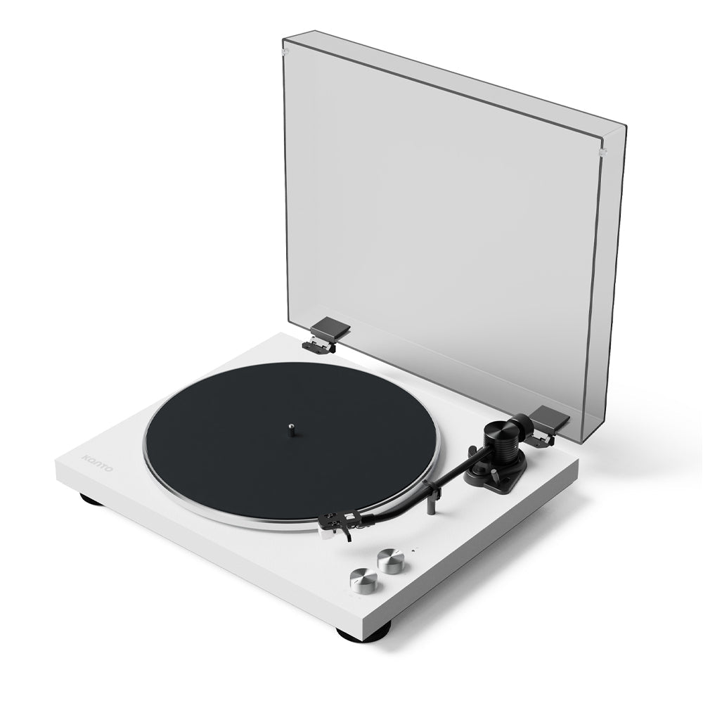 Kanto OBI3 Turntable with Bluetooth 5.3, Preamp, and Pitch Control - Matte White