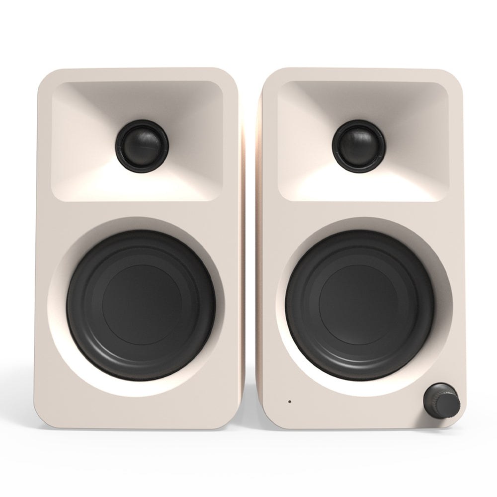 Limited Edition - Kanto ORA 100W Powered Reference Desktop Computer Speakers with Bluetooth 5.0 Matte Cream