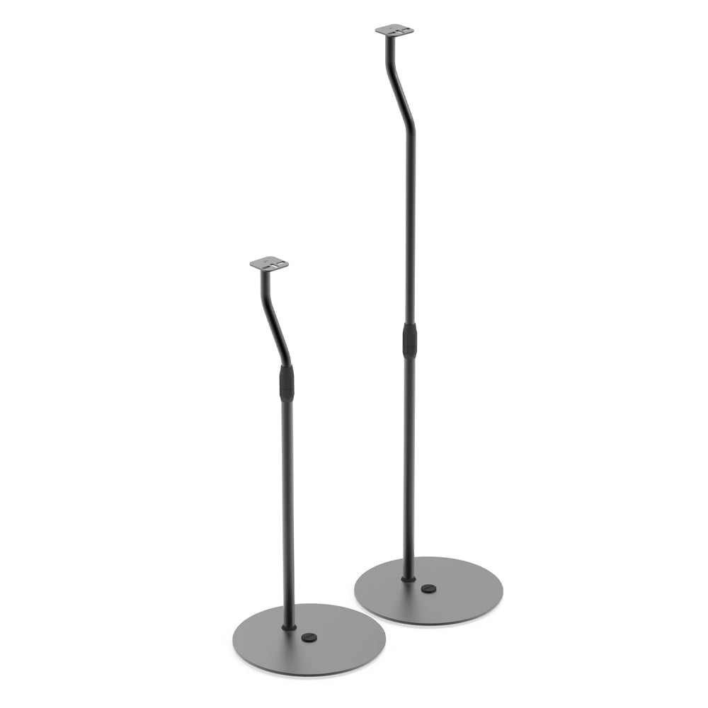 Kanto SLH Universal Height Adjustable Speaker Stands for Satellites up to 4.1 kg - Black, Pair