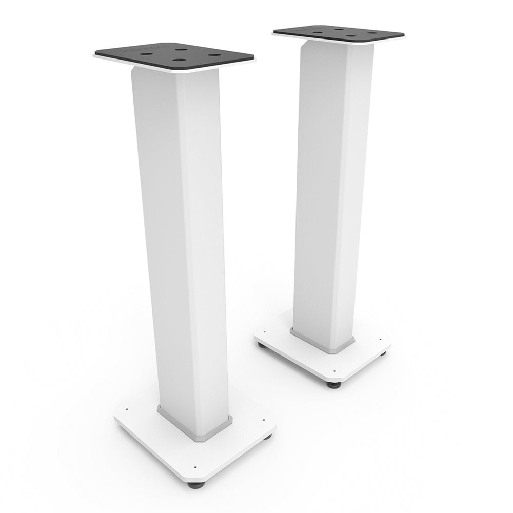 Kanto SX30W 30" Tall Fillable Speaker Stands with Isolation Feet - Pair, White