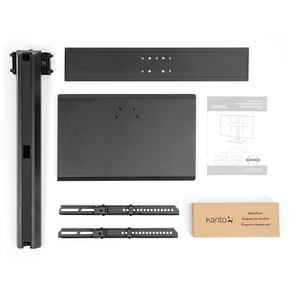 Kanto TTS100 Height Adjustable and Swivelling Tabletop TV Stand for 37" - 75" TVs