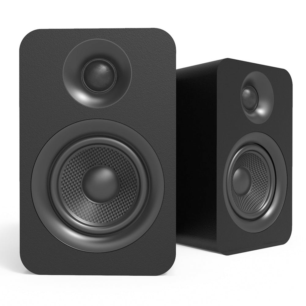 Kanto YU Passive 4" Speakers with 1" Silk Dome Tweeter and 4" Kevlar Woofer - Black, Pair