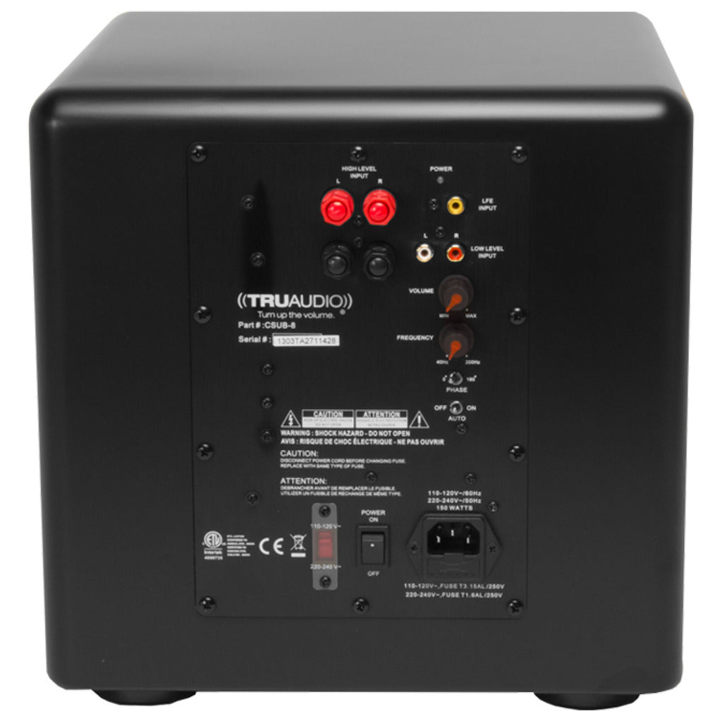 TruAudio CSUB-8 Compact Powered Subwoofer