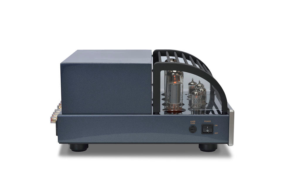 PrimaLuna Evo 100 Tube Power Amplifier side view with cover