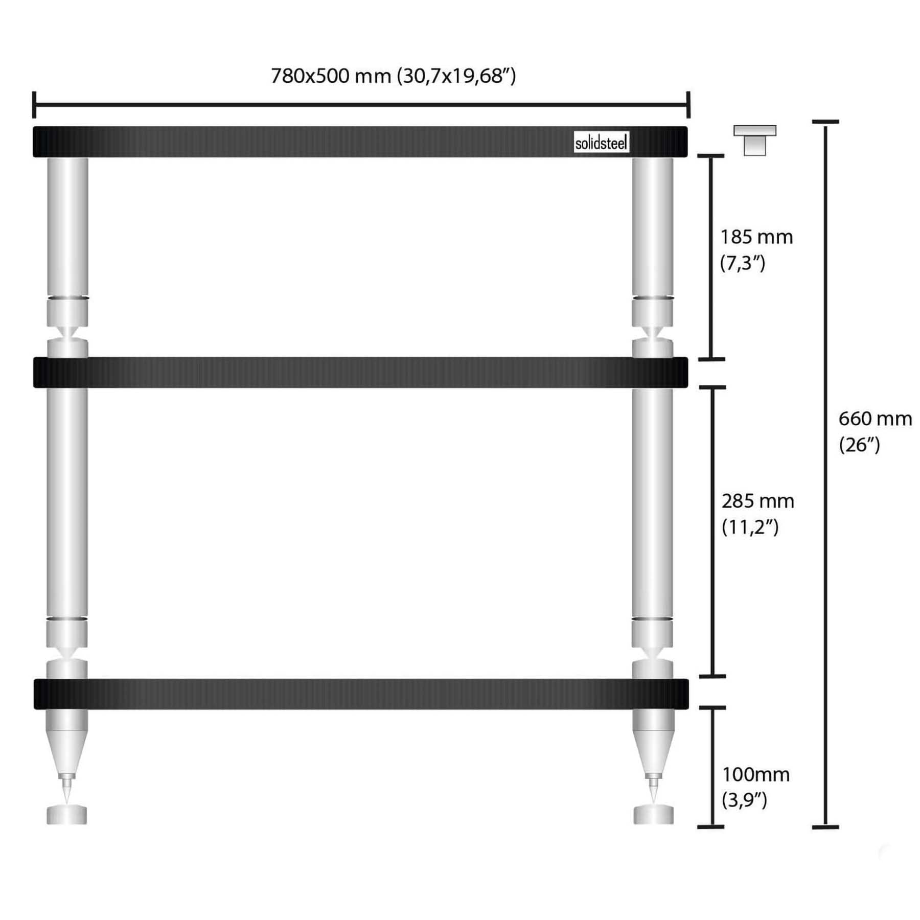 Solidsteel HY-3L Hi-Fi Rack