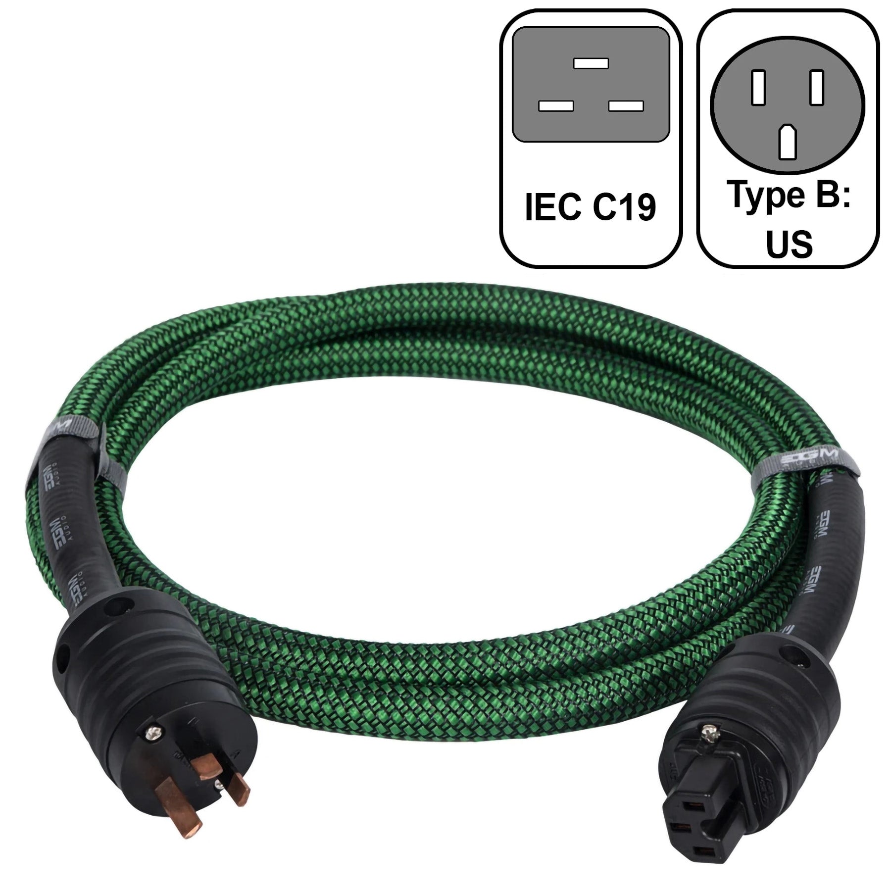 EGM Audio - Audio Power Cable - Emerald