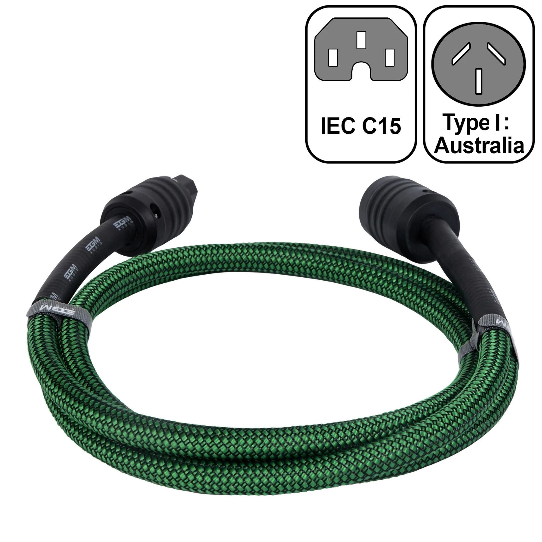 EGM Audio - Audio Power Cable - Emerald