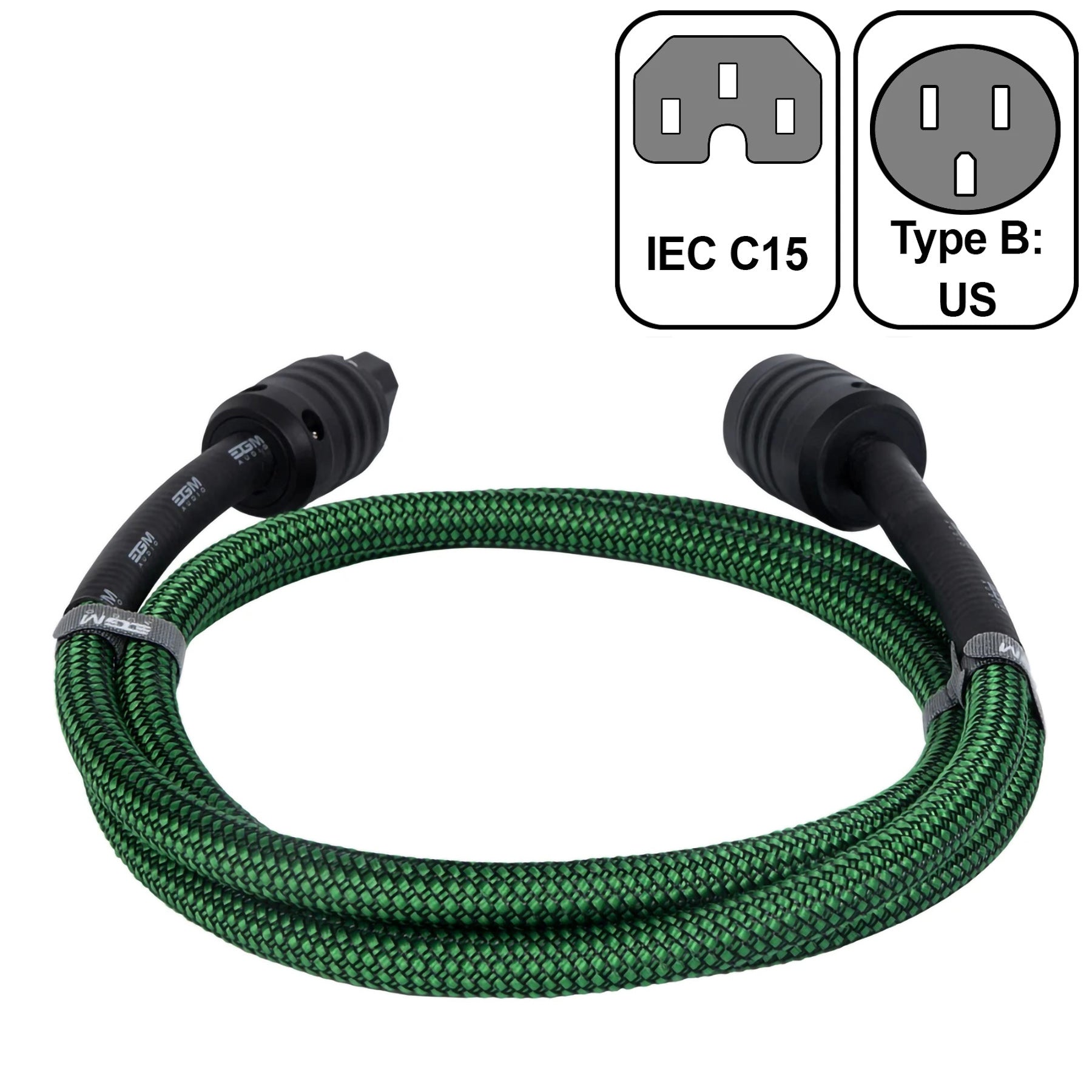 EGM Audio - Audio Power Cable - Emerald