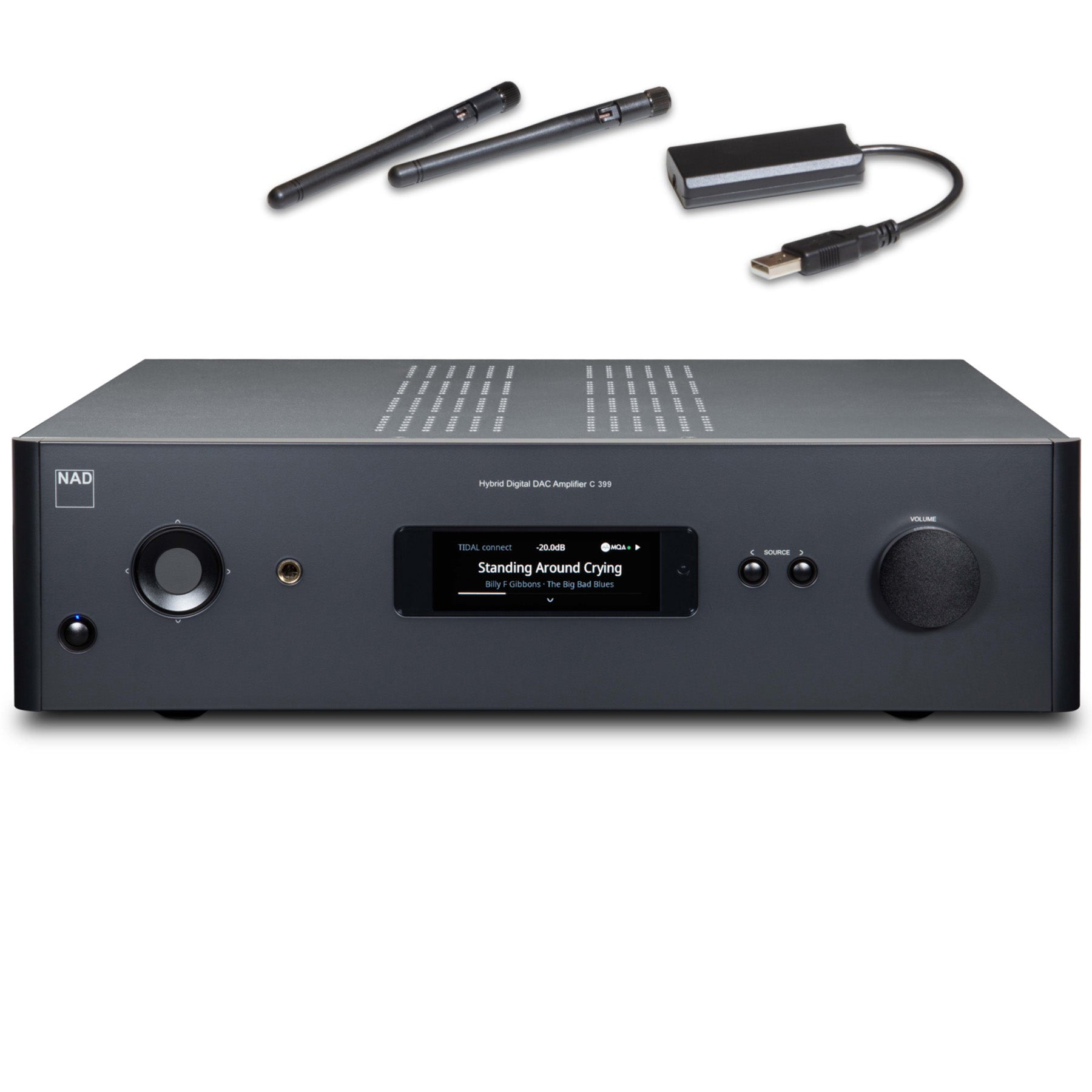 NAD C399 Hybrid Digital DAC Amplifier with MDC2 BluOS-D Module Installed