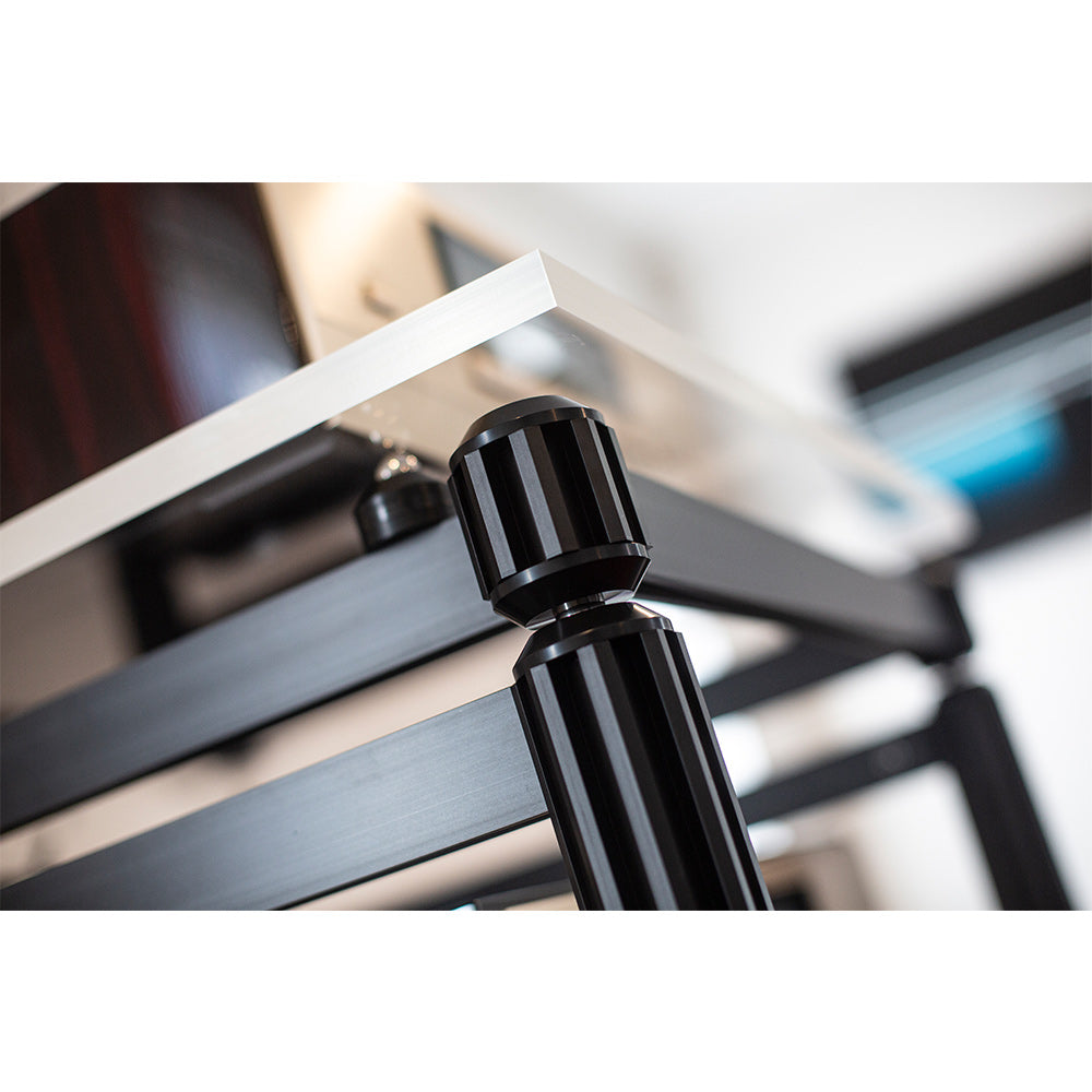 AG Lifter Apollo Modular Isolation 4 Shelf Rack with H-Frame - Silver