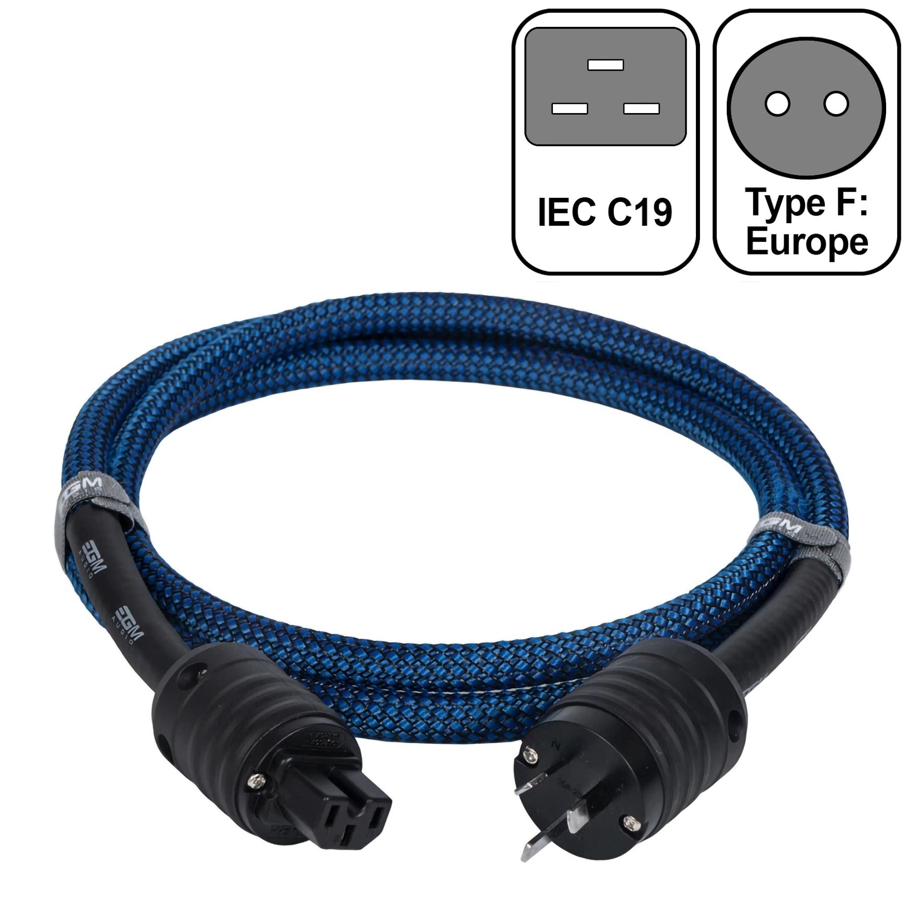 EGM Audio - Audio Power Cable - Sapphire