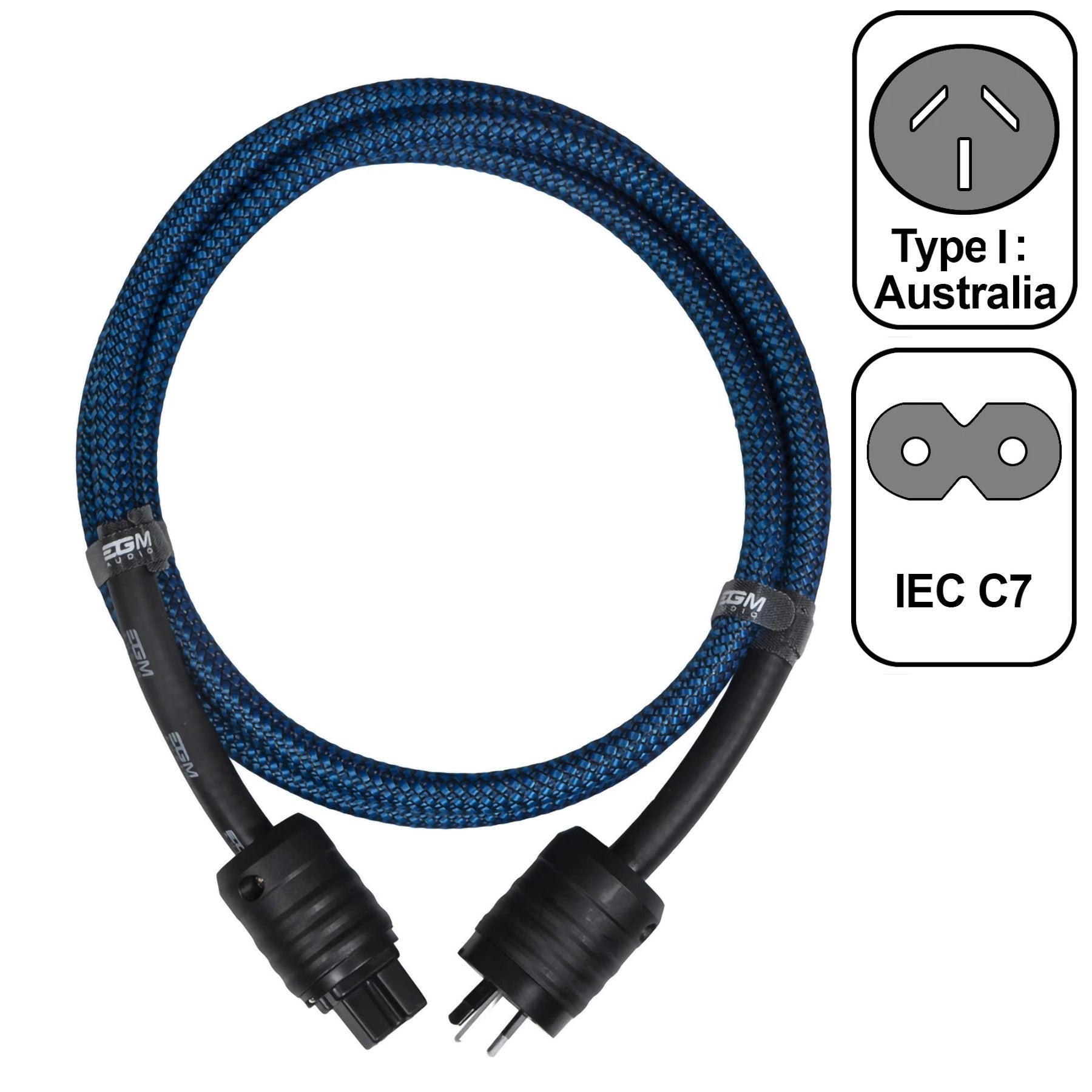 EGM Audio - Audio Power Cable - Sapphire