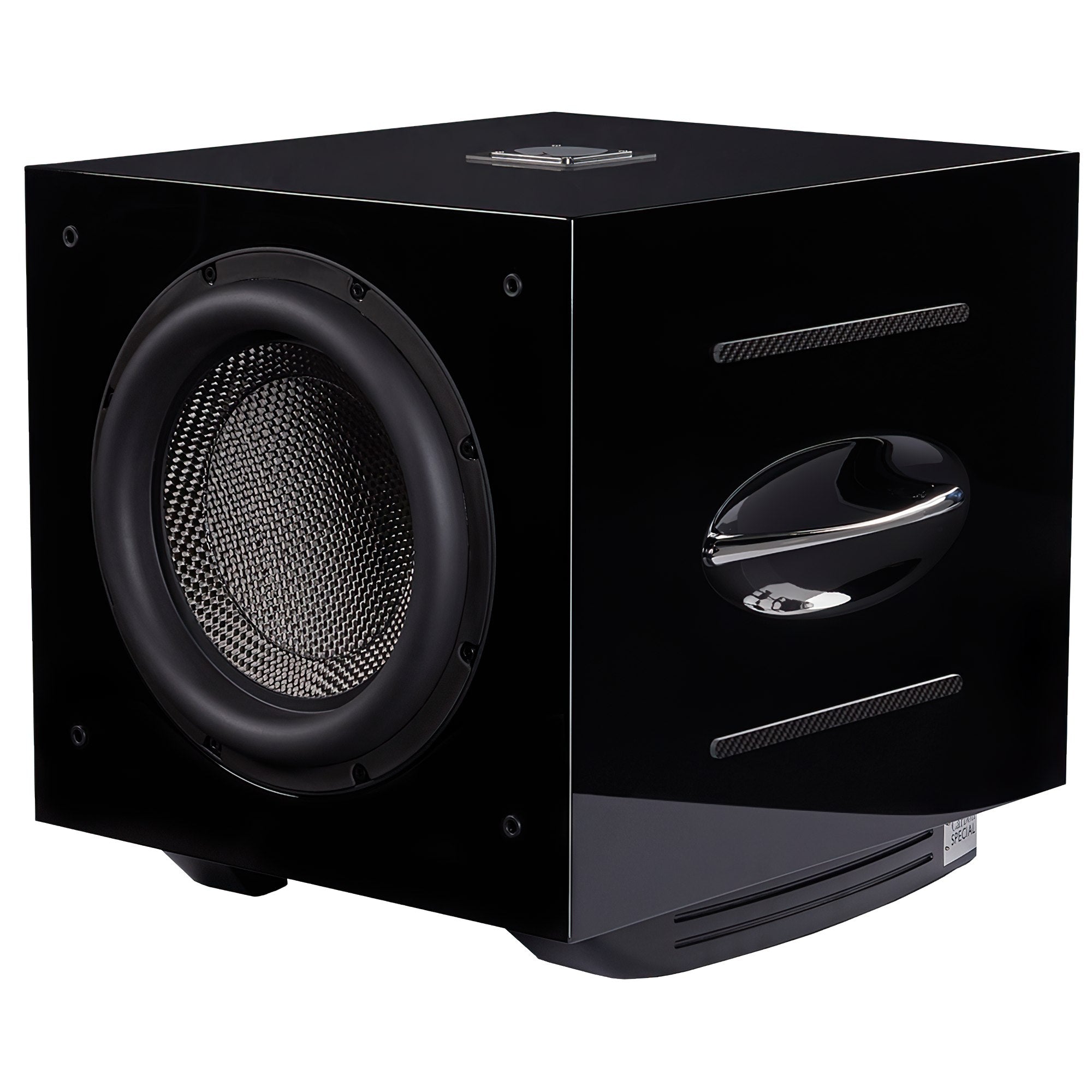 REL Acoustics Series S Carbon Special 12 inch Carbon Fibre Front-firing Active Driver, Down-firing Passive Subwoofer