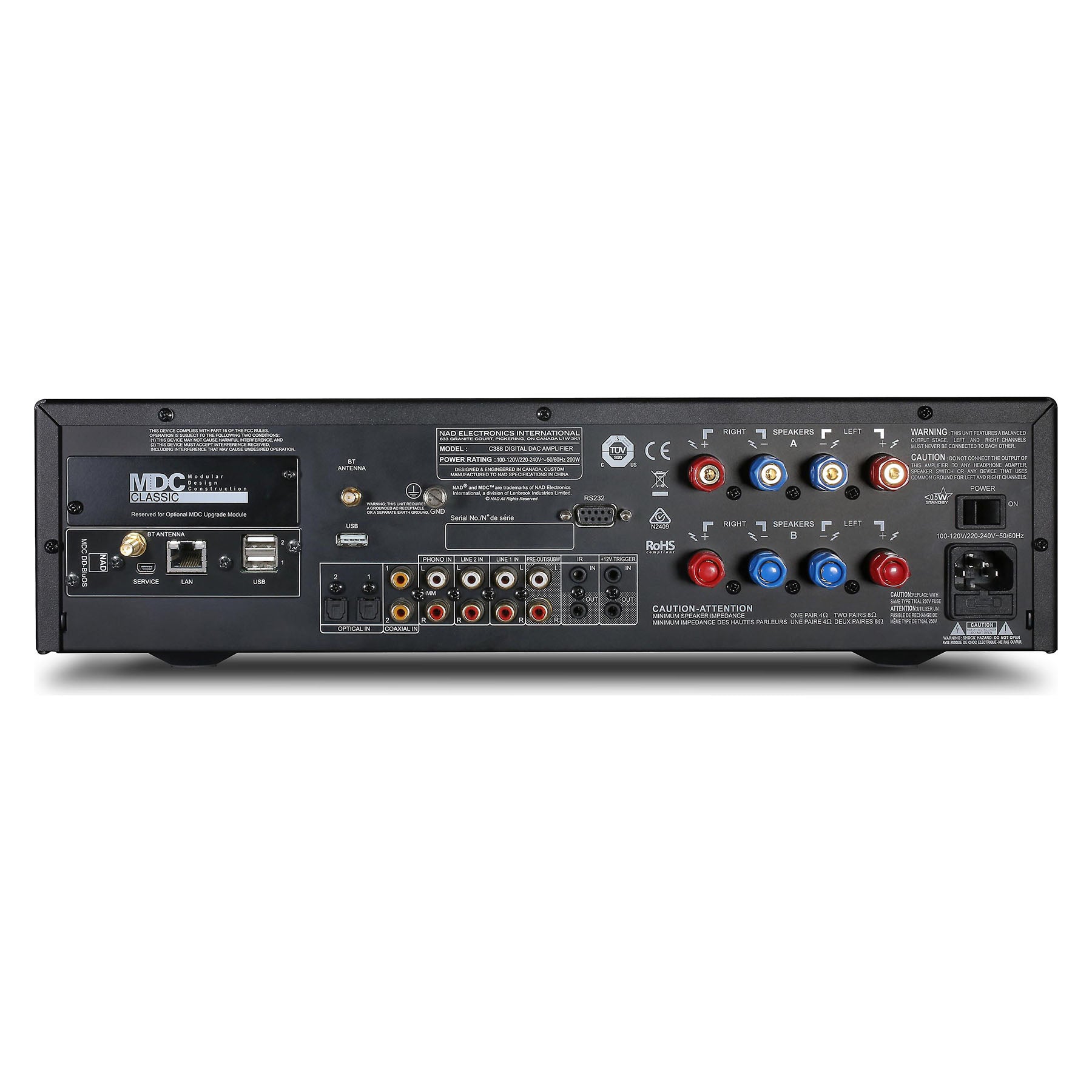NAD C388 Integrated Hybrid Digital™ DAC Amplifier with BLU-OS installed
