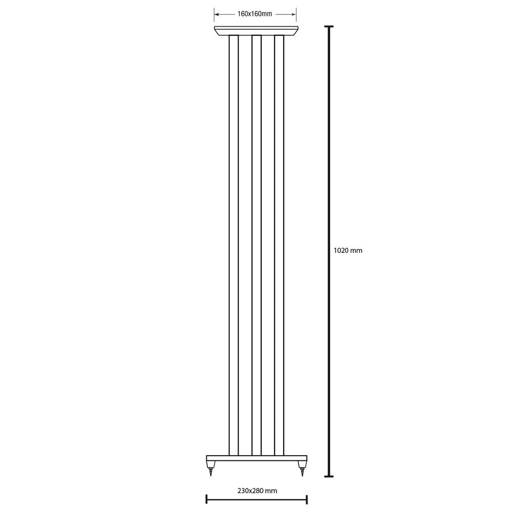 Solidsteel NS-10 Speaker Stands 1020mm