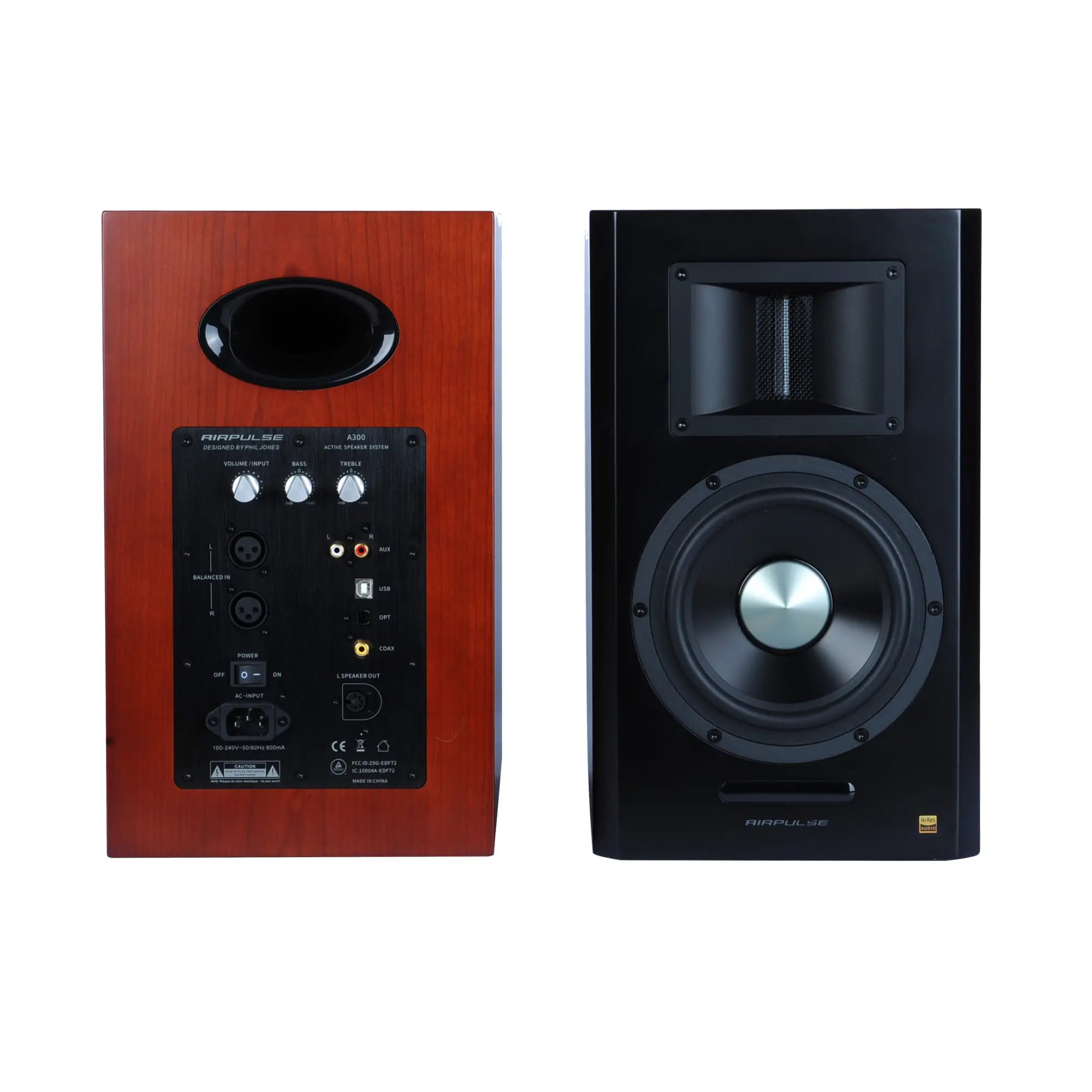 Airpulse A300 Active HiFi Speakers with Hi-Res Audio - Red Cherry [ex-demo]