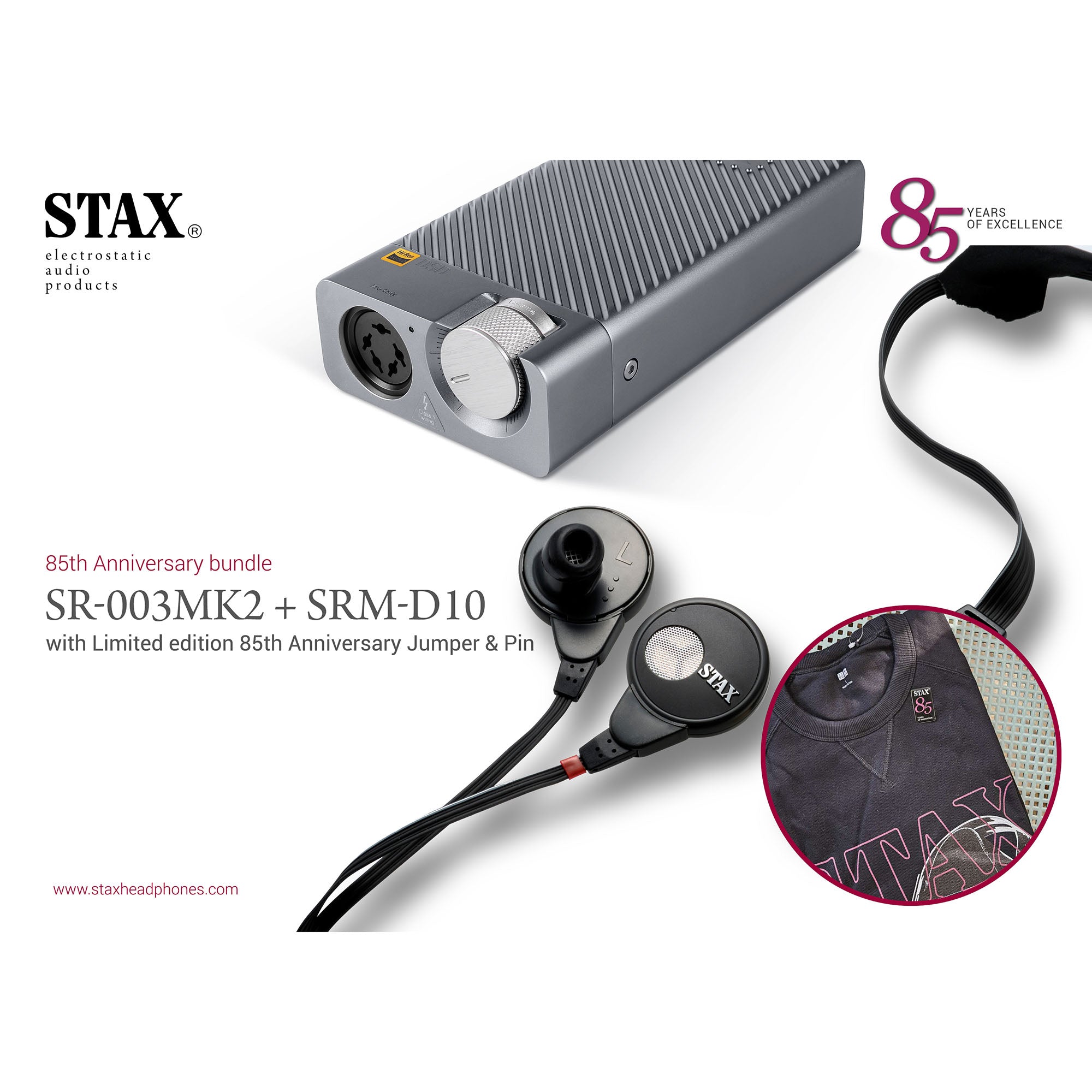 Stax Bundle Set SR-003MK2 + SRM-D10 (85th Anniversary Gift included)