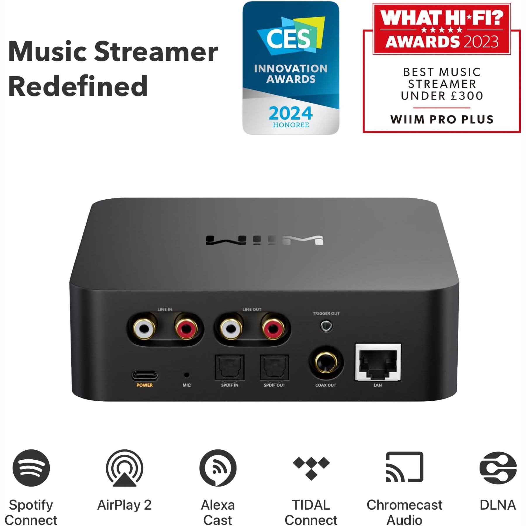 WiiM Pro Plus Wireless Audio Streamer AirPlay 2 & Chromecast