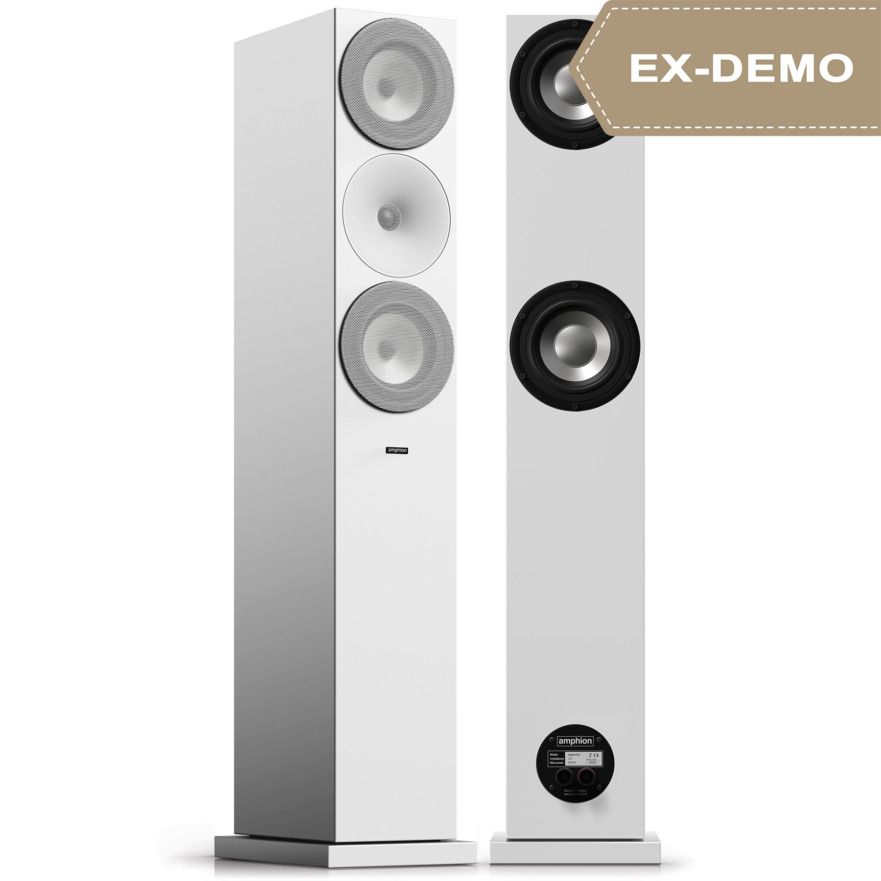 [Ex-demo] Amphion Argon7LS Floorstanding Speakers (pair) - Full White
