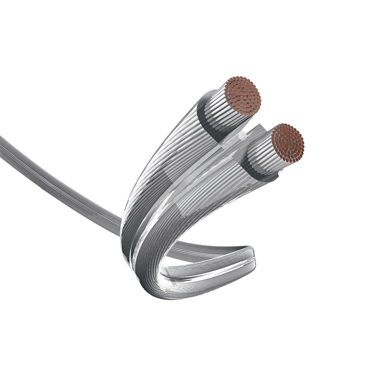 Inakustik Premium Speaker Cable Clear/Silver (100m Reel)