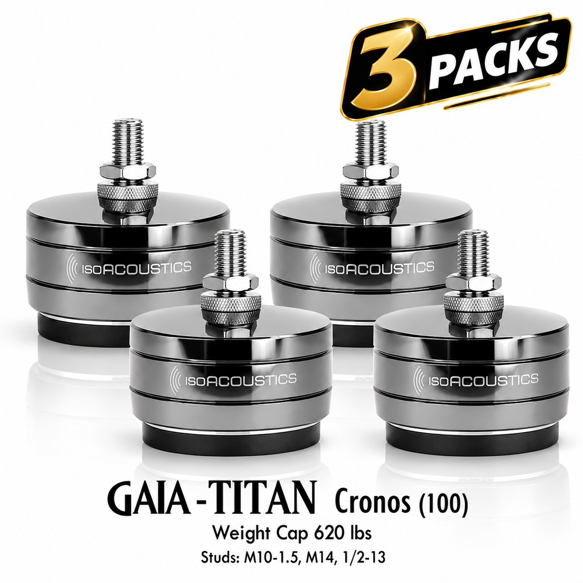 IsoAcoustics Gaia Titan Cronos 100 (set of 4) - 3 packs