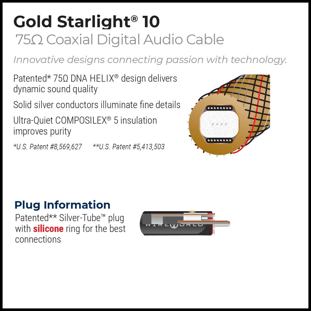 Wireworld Gold Starlight™ 10 Coaxial Digital Audio Cable (GSV)