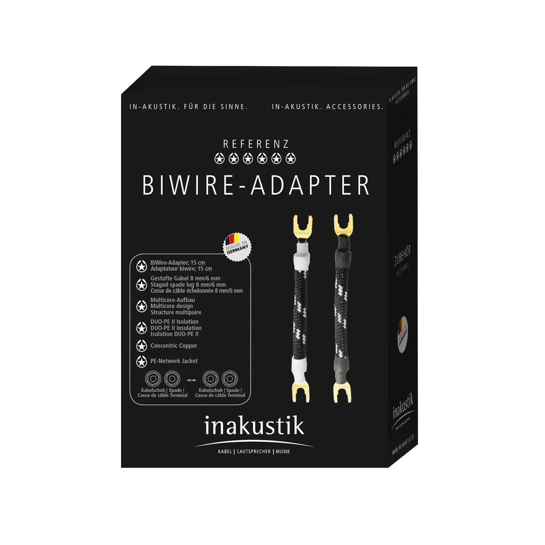 Inakustik Reference LS‐1002 Bi‐Wire Jumper Set -15cm (pair)