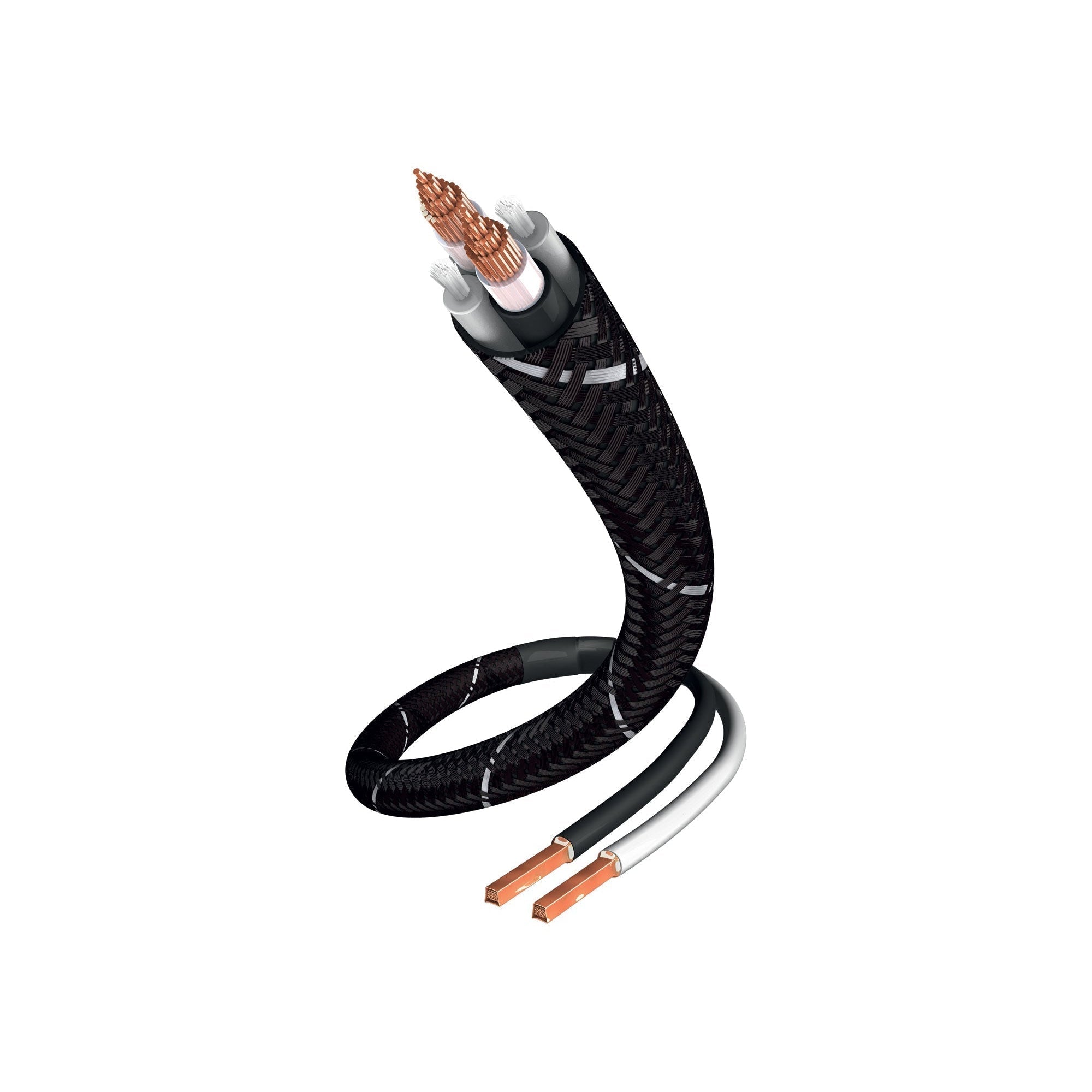 Inakustik Reference LS-502 Speaker Cable Black & White Braid (50m Reel)