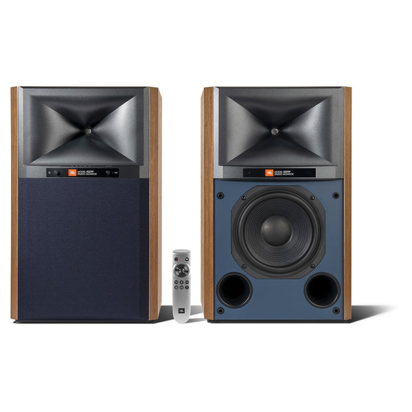 JBL 4329P Studio Monitor Powered Bookshelf Loudspeaker System (pair) - Walnut [ex-demo]