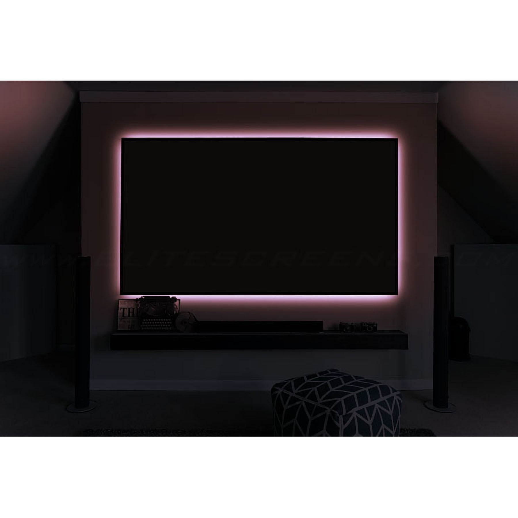 Elite Screens AR135DHD3 Aeon CineGrey 3D 135" 16:9 4K Fixed Screen with Edge Free Frame & Ambient Light Rejecting