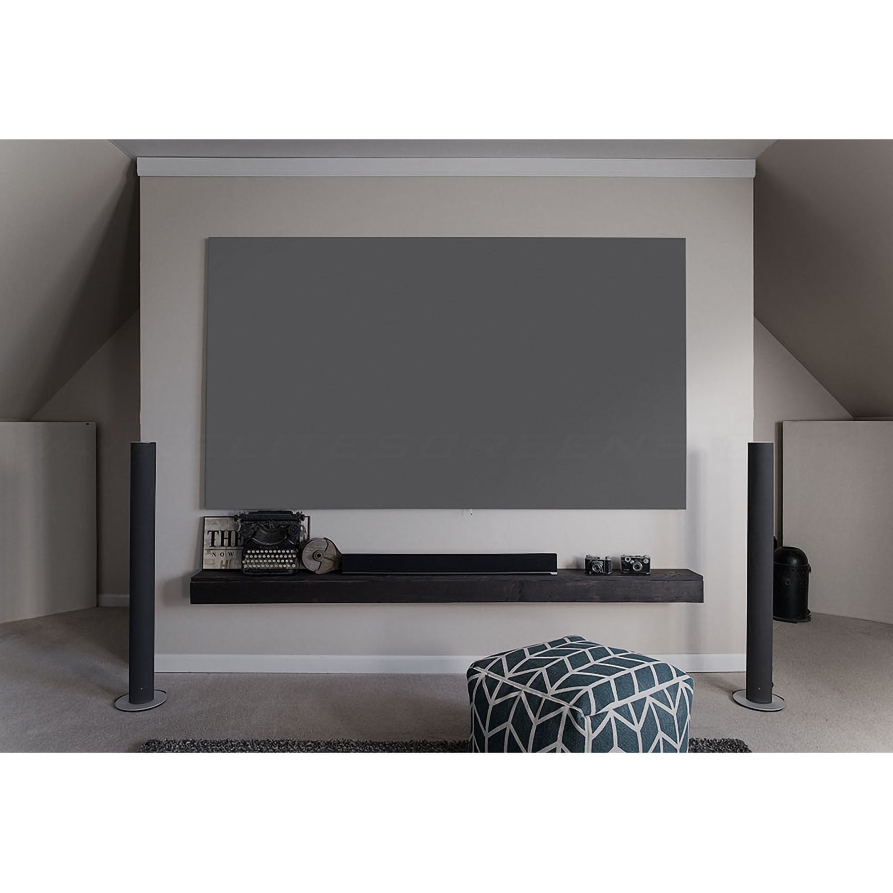 Elite Screens AR100DHD3 Aeon CineGrey 3D 100" 16:9 4K Fixed Screen with Edge Free Frame & Ambient Light Rejecting