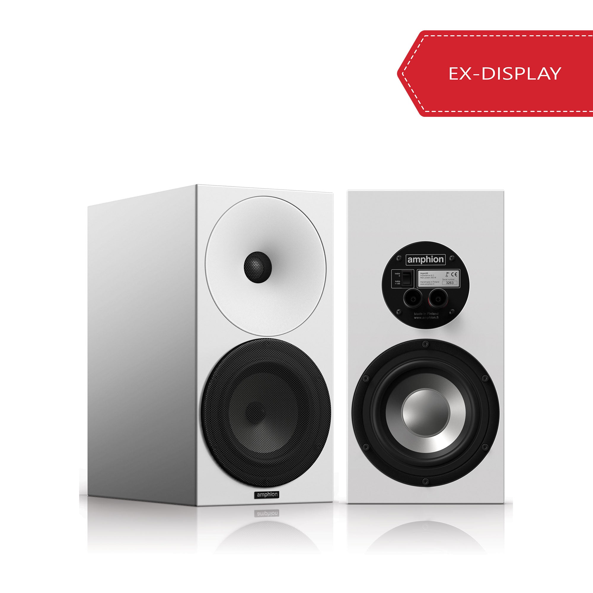 Amphion Argon3s Bookshelf Speakers (pair) - Standard White [Ex-display]