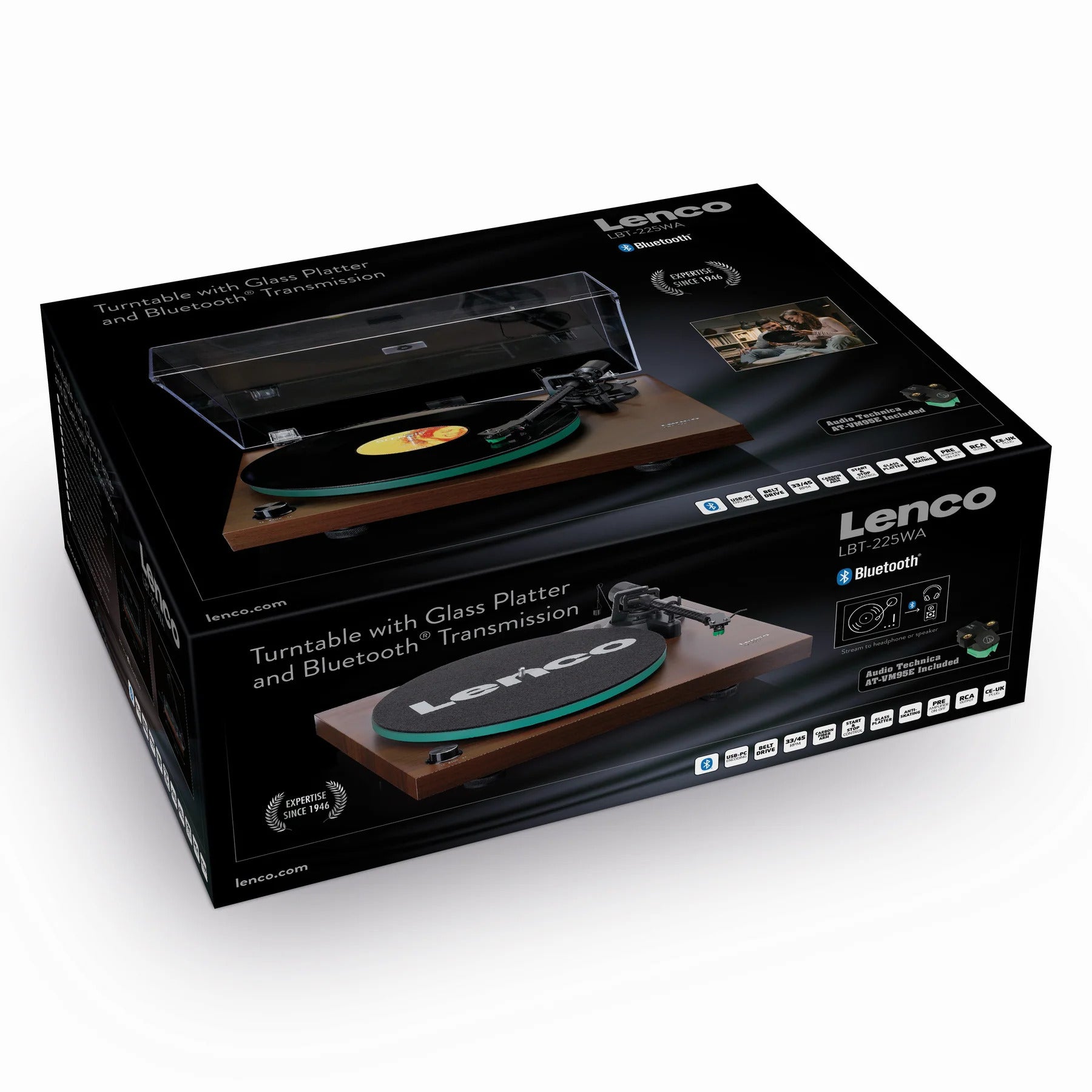 Lenco LBT-225WA Record Player with Bluetooth® Transmission