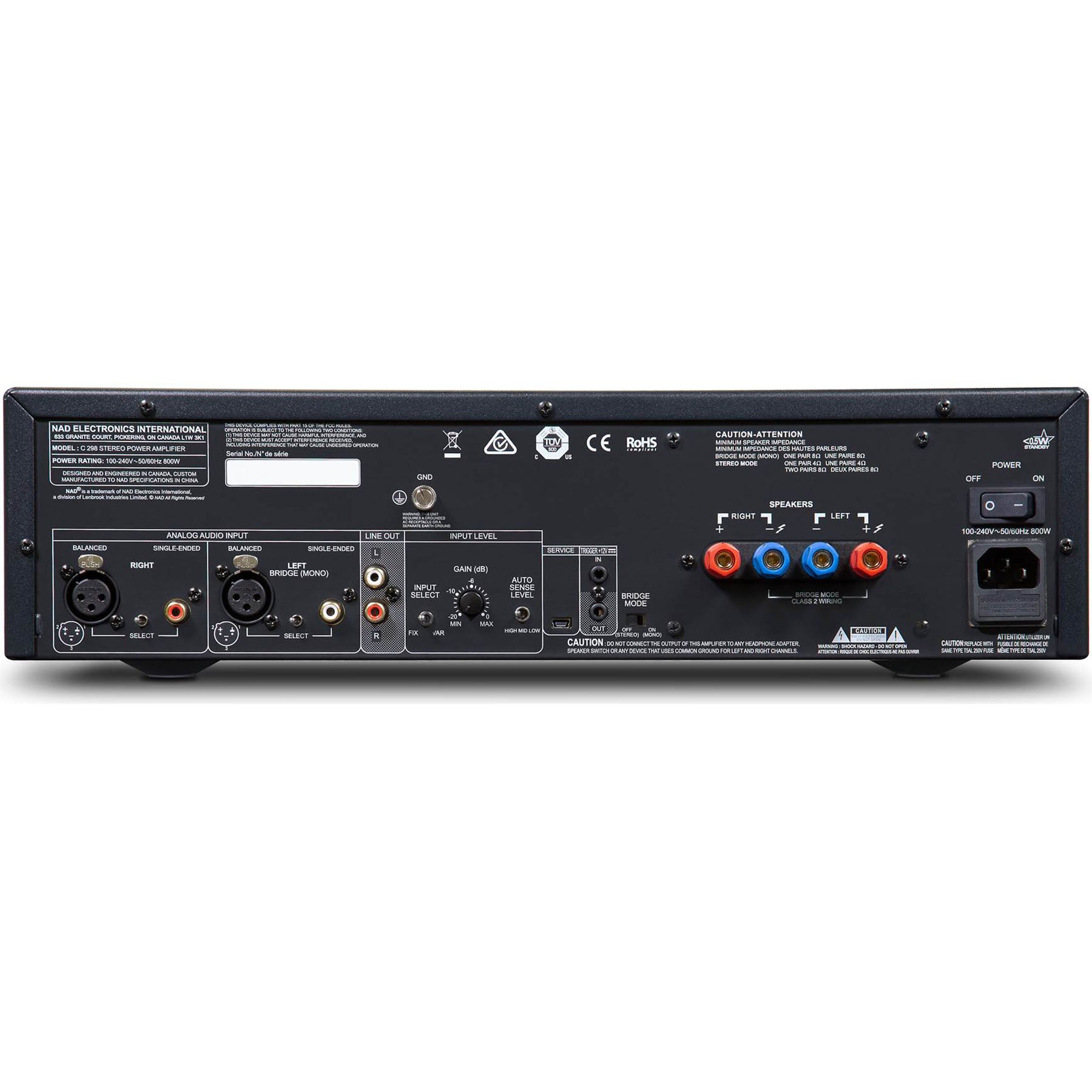 NAD C298 Stereo Power Amplifier