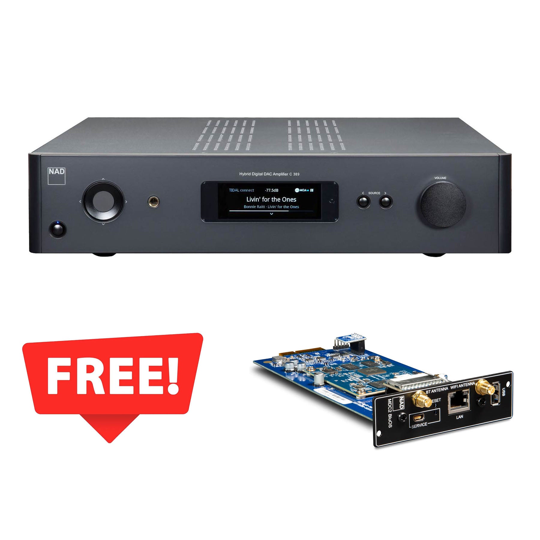 NAD C389 Integrated Hybrid Digital DAC Amplifier